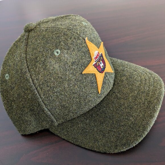 NWT FILSON SMOKEY BEAR LOGGER CAP HAT MACKINAW WOOL FOREST GREEN - Picture 2 of 5